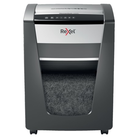 Rexel Momentum X420 Destructora de Papel Manual Corte Confeti - Destruye hasta 20 Hojas - 30L