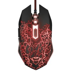 Trust Gaming  GXT 105 Izza Raton USB 2400dpi - Iluminacion LED - 5 Botones - Uso Ambidiestro - Cable Trenzado de 1.80m - Color N