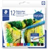 Staedtler Crayones Acuarelables 223 Pack de 12 Lapices de Cera - Facil de Mezclar - Extremadamente Opacos - Colores Surtidos