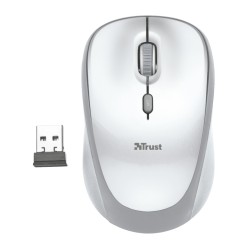 Trust Yvi Raton Inalambrico USB 1600dpi - 3 Botones - Uso Ambidiestro - Color Blanco