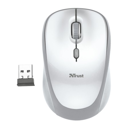 Trust Yvi Raton Inalambrico USB 1600dpi - 3 Botones - Uso Ambidiestro - Color Blanco