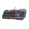 Trust Gaming GXT 856 Torac Teclado USB - 12 Teclas Multimedia - Antighosting - Iluminacion LED - Placa Superior Metalica - Cable