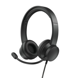 Trust HS200 Auriculares con Microfono Flexible - USB 2.0 - Control de Volumen - Boton Mute - Diadema Ajustable - Cable de 1.80m 
