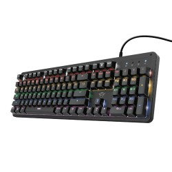 Trust Gaming GXT 863 Mazz Teclado Mecanico USB - Teclas Red Outemu - Iluminacion LED - Antighosting - Cable de 1.80m - Color Neg