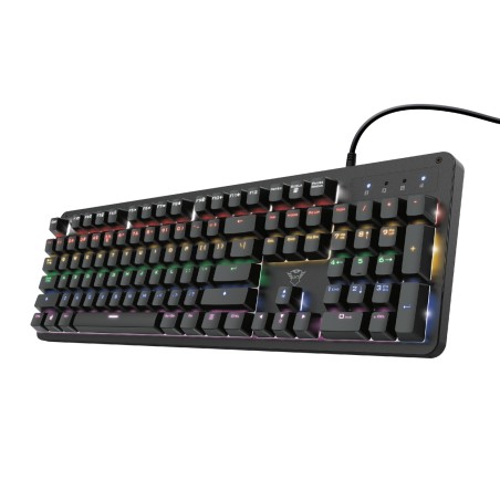 Trust Gaming GXT 863 Mazz Teclado Mecanico USB - Teclas Red Outemu - Iluminacion LED - Antighosting - Cable de 1.80m - Color Neg