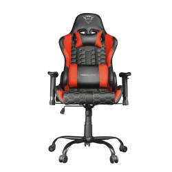 Trust GXT 708R Resto Silla Gaming - Reposabrazos - Respaldo Ajustable entre 90° y 180° - Cojin Lumbar y Cervical - Ruedas de Nyl