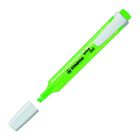 Stabilo Swing Cool Marcador Fluorescente - Cuerpo Plano - Punta Biselada - Trazo entre 1 y 4mm - Tinta con Base de Agua - Antise