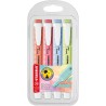 Stabilo Swing Cool Pastel Pack de 4 Marcadores Fluorescentes - Cuerpo Plano - Punta Biselada - Trazo entre 1 y 4mm - Tinta con B
