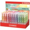 Stabilo Swing Cool Pastel Expositor de 48 Marcadores Fluorescentes - Cuerpo Plano - Punta Biselada - Trazo entre 1 y 4mm - Tinta