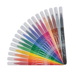Stabilo Power Pack de 18 Rotuladores de Colores - Punta Media de 2mm - Tinta Lavable - Capuchon Ventilado - Colores Surtidos