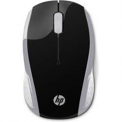 HP 200 Raton Inalambrico USB 1000dpi - 3 Botones - Uso Ambidiestro - Color Negro/Plata