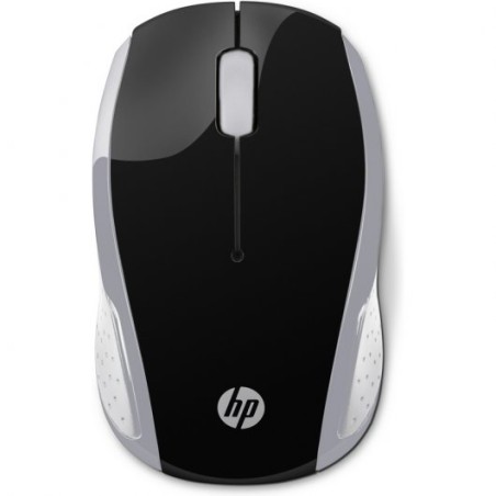 HP 200 Raton Inalambrico USB 1000dpi - 3 Botones - Uso Ambidiestro - Color Negro/Plata