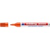 Edding 3000 Rotulador Permanente - Punta Redonda de 1.5mm - Trazo entre 1.5 y 3mm - Recargable - Secado Rapido - Color Naranja