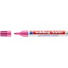 Edding 3000 Rotulador Permanente - Punta Redonda de 1.5mm - Trazo entre 1.5 y 3mm - Recargable - Secado Rapido - Color Rosa