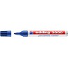 Edding 3000 Rotulador Permanente - Punta Redonda de 1.5mm - Trazo entre 1.5 y 3mm - Recargable - Secado Rapido - Color Azul