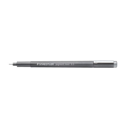 Staedtler Pigment Liner 308 Rotulador Calibrado - Trazo 0.3mm - Secado Rapido - Color Gris