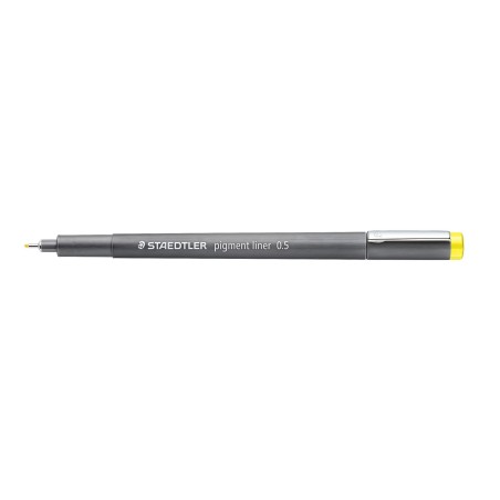Staedtler Pigment Liner 308 Rotulador Calibrado - Trazo 0.5mm - Secado Rapido - Color Amarillo