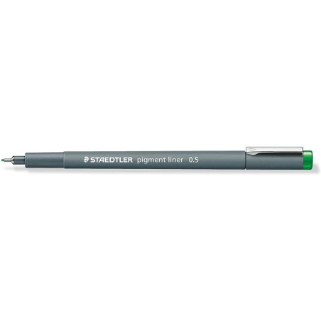 Staedtler Pigment Liner 308 Rotulador Calibrado - Trazo 0.5mm - Secado Rapido - Color Verde