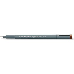 Staedtler Pigment Liner 308 Rotulador Calibrado - Trazo 0.5mm - Secado Rapido - Color Marron