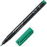 Staedtler Lumocolor 318 Rotulador Permanente - Punta Fina Redonda - Trazo 0.6mm - Capuchon con Clip - Secado Rapido - Color Verd