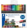Staedtler 3187 Pack de 36 Rotuladores Permanentes de Doble Punta - Resistente al Agua - Secado Rapido - Colores Surtidos