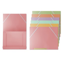 Bismark Carpeta de Solapa Polipropileno - Tamaño A4 - Cierre con Gomas - Colores Surtidos Pastel