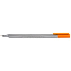 Staedtler Triplus Fineliner 334 Rotulador de Punta Fina - Trazo de 0.3mm - Tinta Base de Agua - Color Naranja