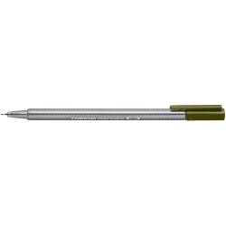 Staedtler Triplus Fineliner 334 Rotulador de Punta Fina - Trazo de 0.3mm - Tinta Base de Agua - Color Verde Oliva