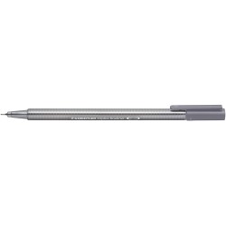 Staedtler Triplus Fineliner 334 Rotulador de Punta Fina - Trazo de 0.3mm - Tinta Base de Agua - Color Gris Paloma