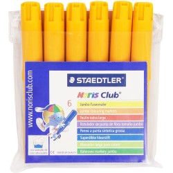 Staedtler Noris Watercolour 340 Pack de 6 Rotuladores de Gran Tamaño - Trazo 3mm Aprox - Lavable Facilmente - Tinta Base de Agua