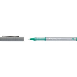 Faber-Castell Roller Free Ink Boligrafo de Tinta Liquida - Punta Conica 0,7mm - Ancho de Linea Fino - Clip de Metal - Color Verd
