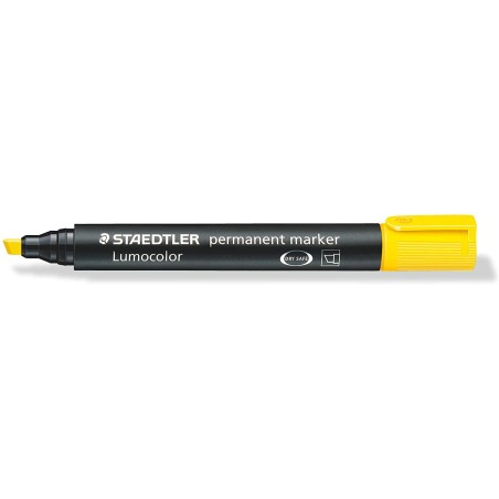 Staedtler Lumocolor 350 Rotulador Permanente - Secado Rapido - Punta 2 - 5 mm Aprox - Color Amarillo