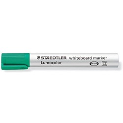 Staedtler Lumocolor 351 Marcador para Pizarra Blanca - Punta Biselada 2 - 5mm Aprox - Secado Rapido - Color Verde