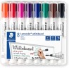 Staedtler Lumocolor 351 Pack de 8 Marcadores para Pizarra Blanca - Secado Rapido - Colores Surtidos