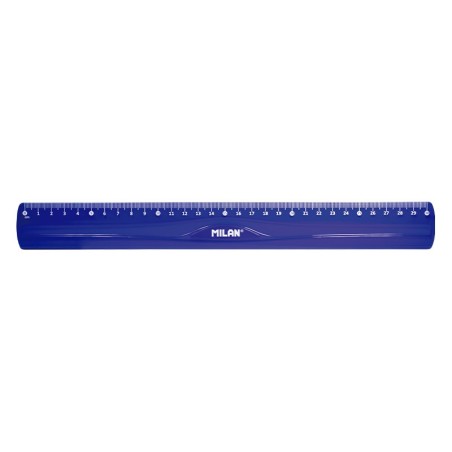 Milan Regla Flexible y Resistente - Longitud 30cm - Color Azul