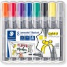 Staedtler Lumocolor Flipchart 356 Pack de 8 Marcadores Permanentes - Tinta Base de Agua - Colores Surtidos