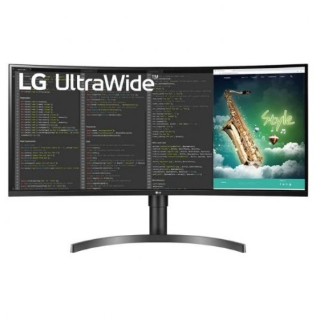 LG Monitor Curvo LED 35" UWQHD 100Hz FreeSync - Respuesta 5ms - Altavoces - Angulo de Vision 178º - 21:9 - HDMI, USB-A, C, Displ