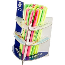 Staedtler Triplus Textsurfer 362 Expositor de 30 Rotuladores Fluorescentes - Trazo 1 - 4mm Aprox - Tinta Base de Agua - Colores 