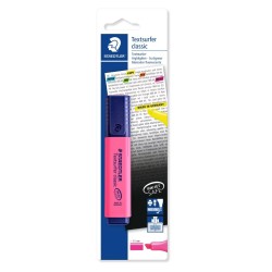 Staedtler Textsurfer Classic 364 Marcador Fluorescente - Punta Biselada 1 - 5mm Aprox - Secado Rapido - Color Rosa Fluorescente