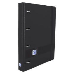 Oxford Europeanbinder Live & Go Carpeta de 4 Anillas Formato A4+ con Recambio Cuadriculado 5x5mm y 4 Taladros - Tapa de Plastico