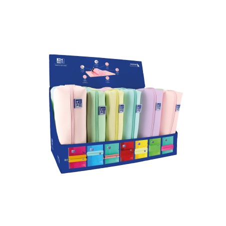 Oxford Kangoo Live & Go Expositor de 22 Estuches Rectangulares (10 pequeños, 8 medianos, 4 grandes) - Goma Elastica para unirlo 