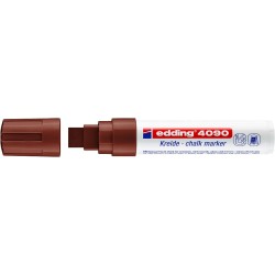 Edding 4090 Rotulador de Tiza Liquida - Punta Biselada - Trazo entre 4 y 15mm - Olor Neutro - Color Marron