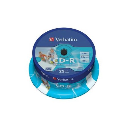 Verbatim CD-R Printables 52x 700MB (Tarrina 25 Uds)