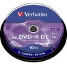 Verbatim DVD+R Doble Capa 8x 8.5GB (Tarrina 10 Uds)