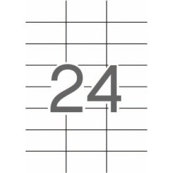 Apli Etiquetas Blancas Permanentes 70.0 x 37.0mm 25 Hojas