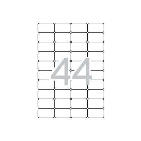 Apli Etiquetas Translucidas Resistentes Intemperie 48.5 x 25.4mm 20 Hojas