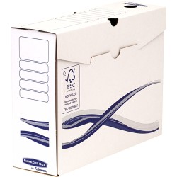Fellowes Bankers Box Basic Pack de 25 Cajas de Archivo Definitivo A4+ 100mm - Montaje Manual - Carton Reciclado Certificacion FS