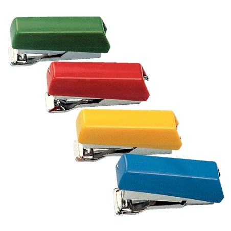 Petrus 202 Grapadora Bambina + 1 Caja de Grapas 202 - Hasta 5 Hojas - Longitud 5cm - Colores Surtidos