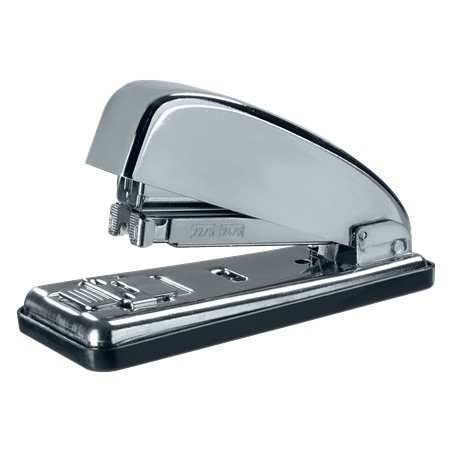 Petrus 226C Grapadora Metalica - Hasta 30 Hojas - Grapado Cerrado, Abierto y Clavado - Color Cromado
