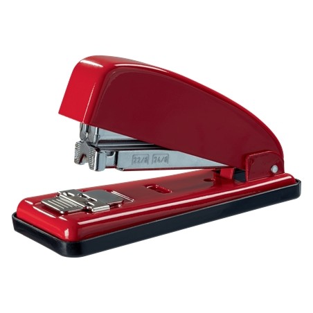 Petrus 226 Grapadora Metalica - Hasta 30 Hojas - Grapado Cerrado, Abierto y Clavado - Color Rojo